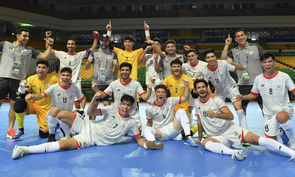 Niềm vui chiến thắng của Đội tuyển futsal Afganistan