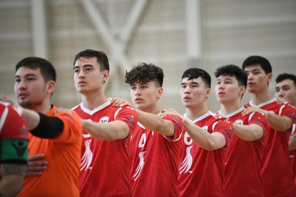 The Greenland National Team players before a match at the Futsal Week January Cup 01.jpg