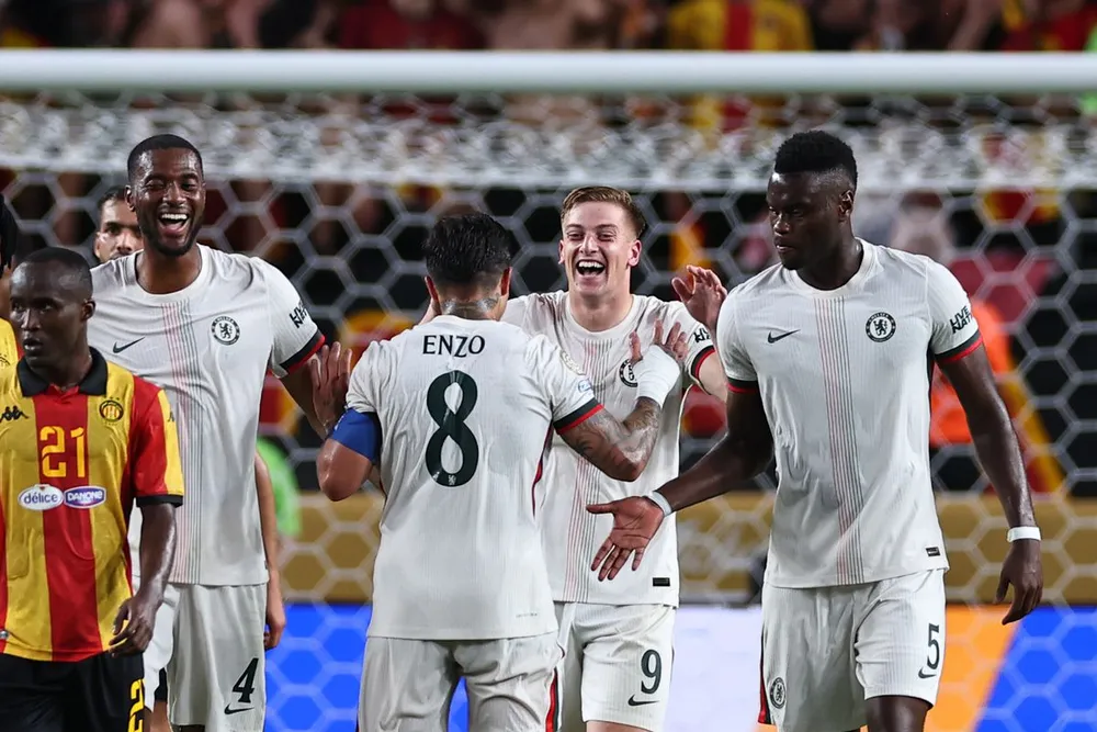 Delap ăn mừng sau khi ghi bàn đầu tiên cho Chelsea