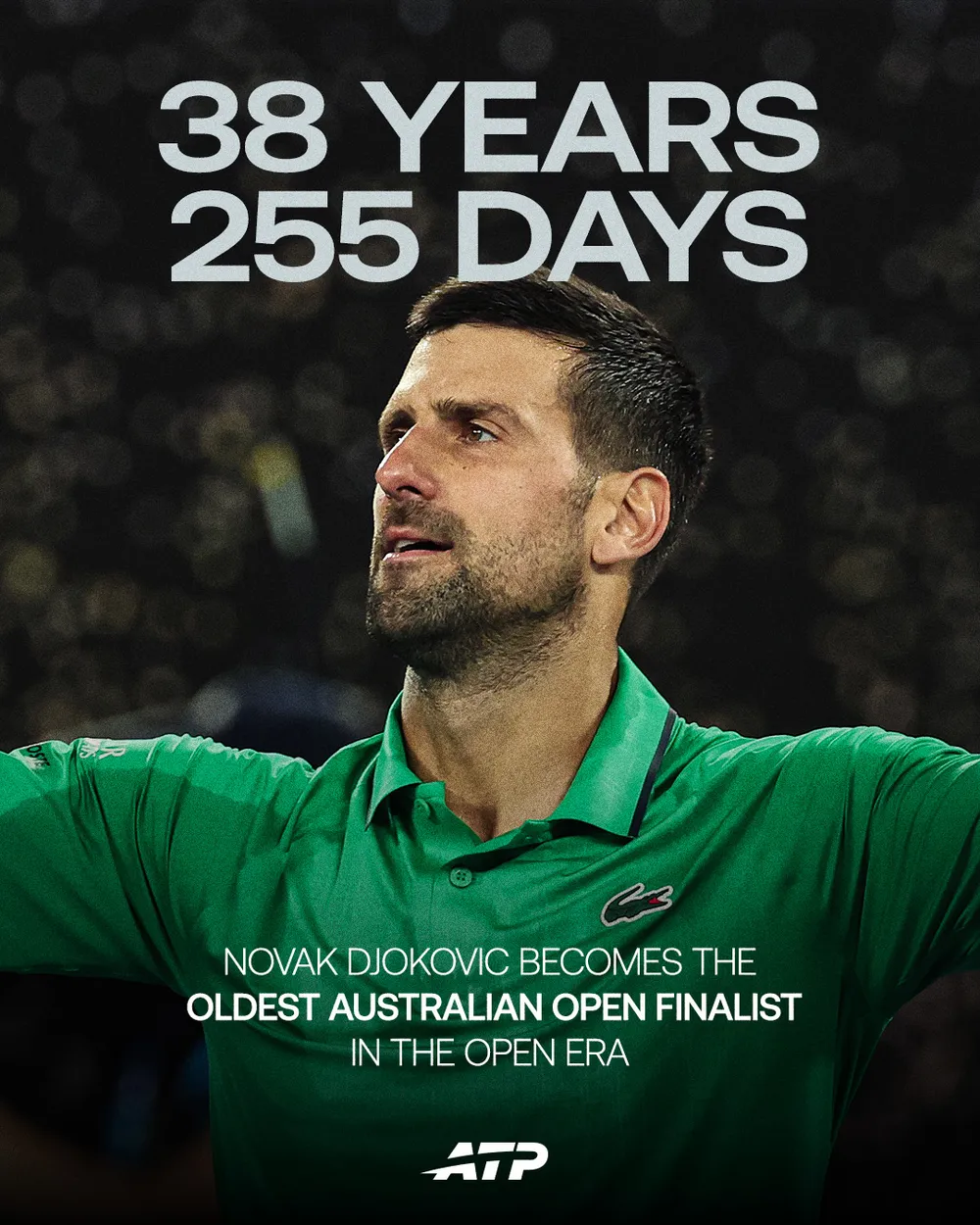Djokovic vào chung kết Australian Open ở tuổi 38 và 255 ngày