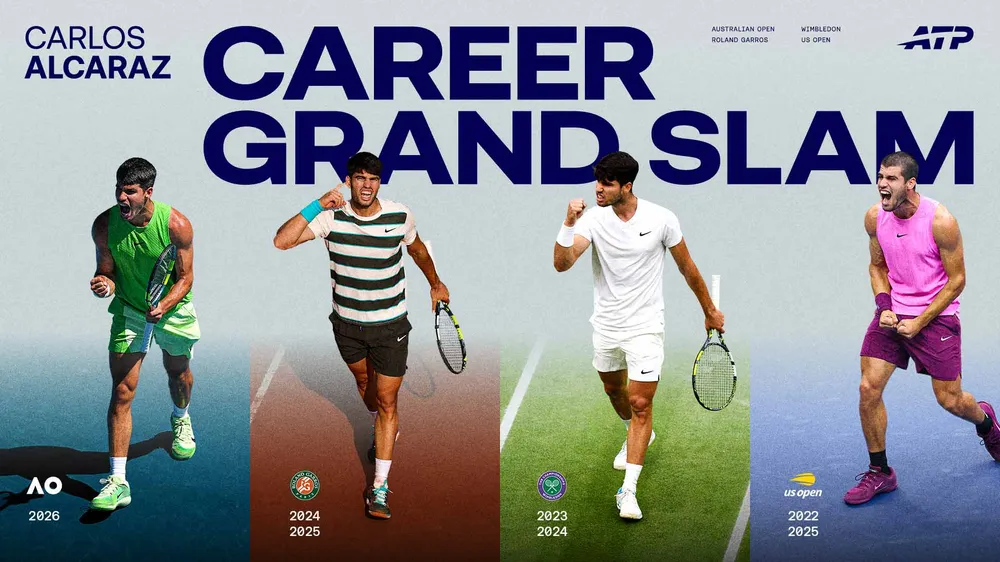 Alcaraz hoàn thành Career Grand Slam