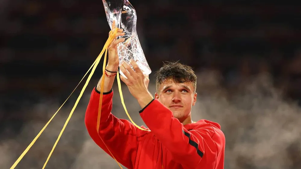 Mensik khi đăng quang Miami Open 2026