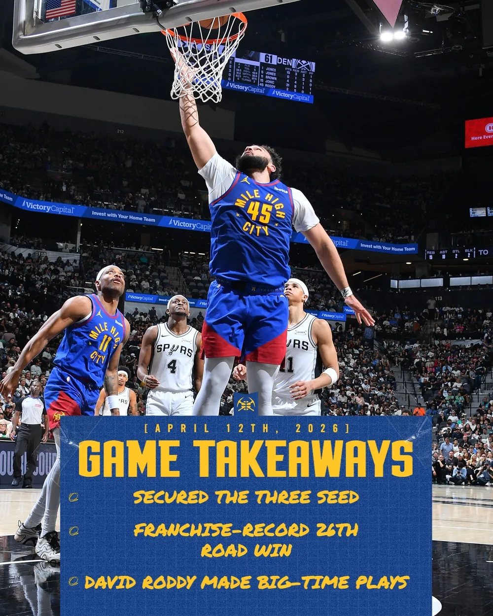 Denver giành hạng 3 (Ảnh: X của Denver)