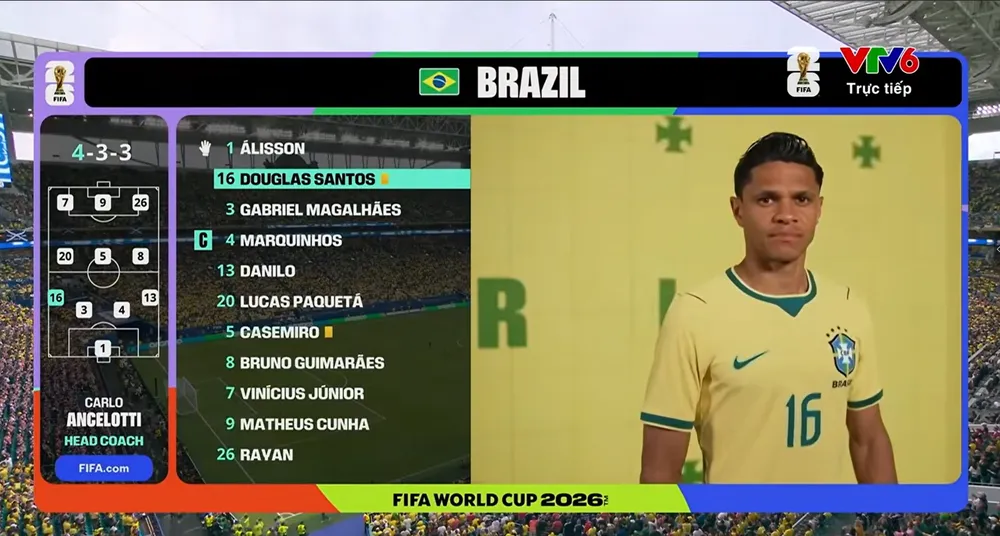 Santos trong màu áo Brazil ở World Cup