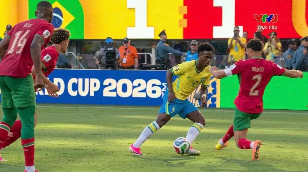 Vinicius trong màu áo Brazil ở World Cup