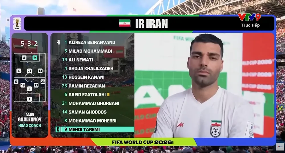 Taremi chơi cho tuyển Iran ở World Cup 2026