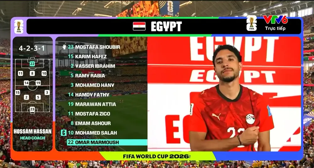 Marmoush trong trận đấu với Australia ở World Cup