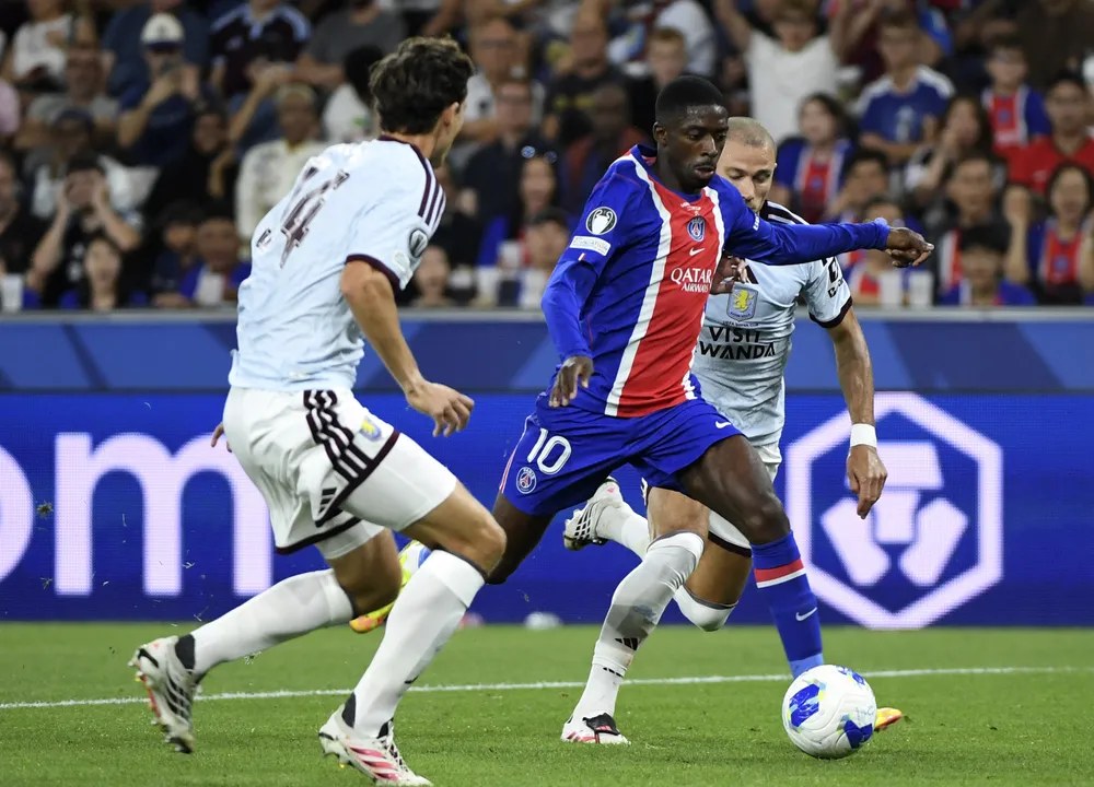 Ousmane Dembele trong trận tranh Siêu cúp châu Âu (Ảnh: THX)