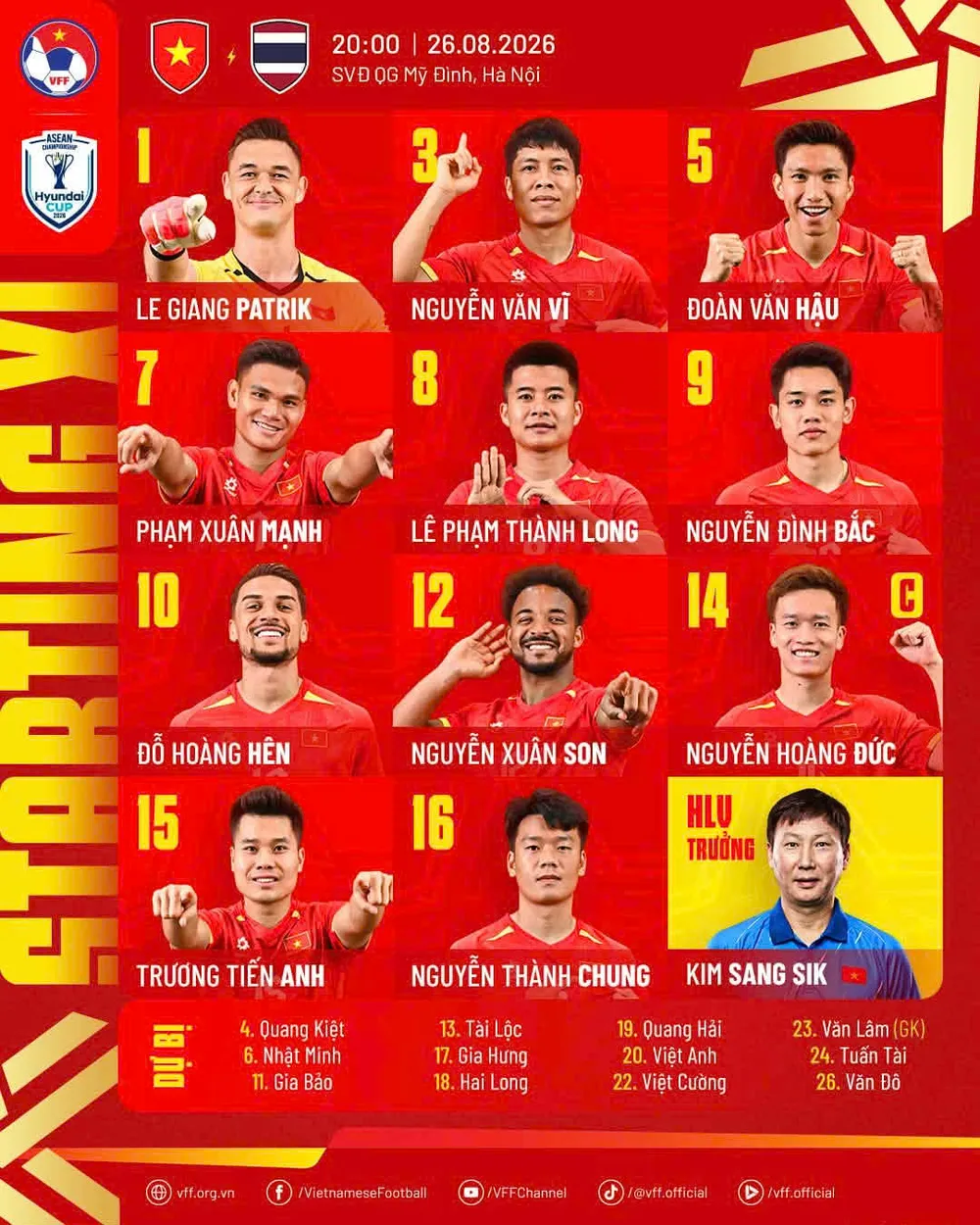 Lê Công Vinh bên cạnh chiếc Cúp vô địch ASEAN Cup 2026