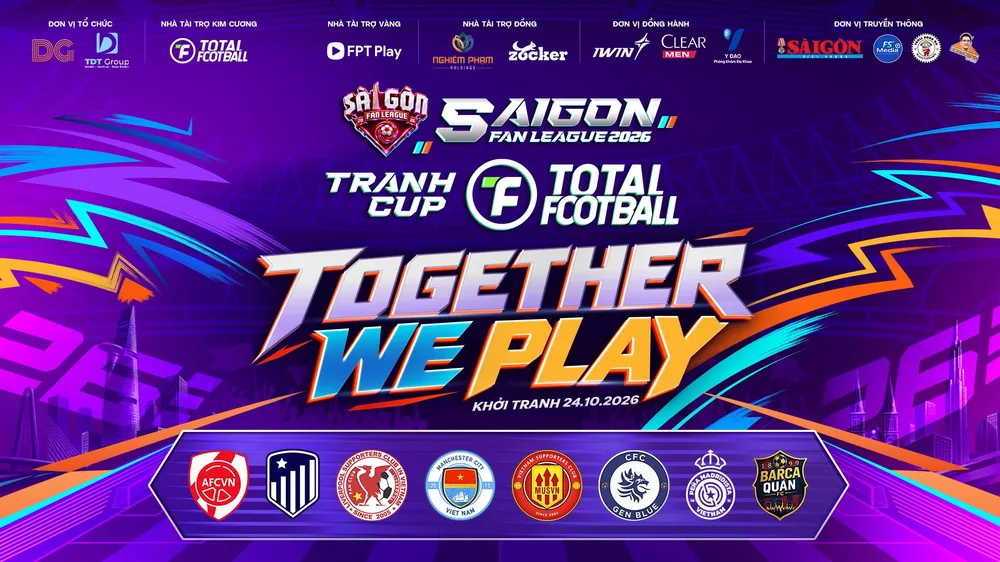 12 đội bóng thuộc 8 Hội fan tham gia Sài Gòn Fan League 2026