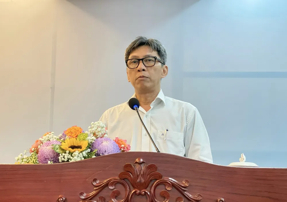 Ông Nguyễn Việt Dũng, Giám đốc Sở KH-CN TPHCM phát biểu tại hội nghị