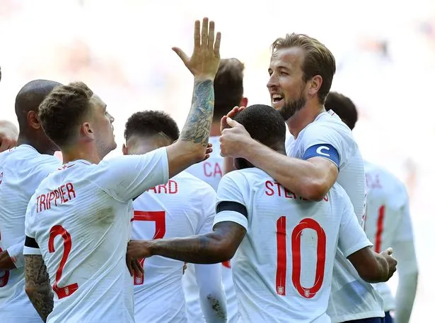 Tuyển Anh trong tfận giao hữu với Nigeria.