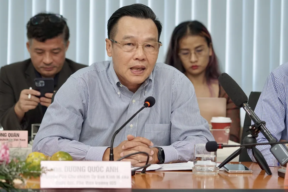 Ths Dương Quốc Anh chia sẻ về tính cấp thiết khi sửa đổi Luật TCTD. Ảnh Hoàng Hùng