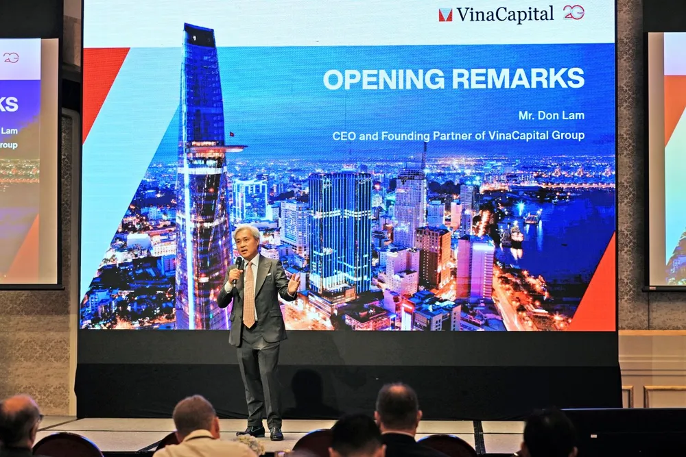 Ông Don Lam, Tổng Giám đốc và Cổ đông sáng lập VinaCapital, phát biểu tại Hội nghị nhà đầu tư năm 2023