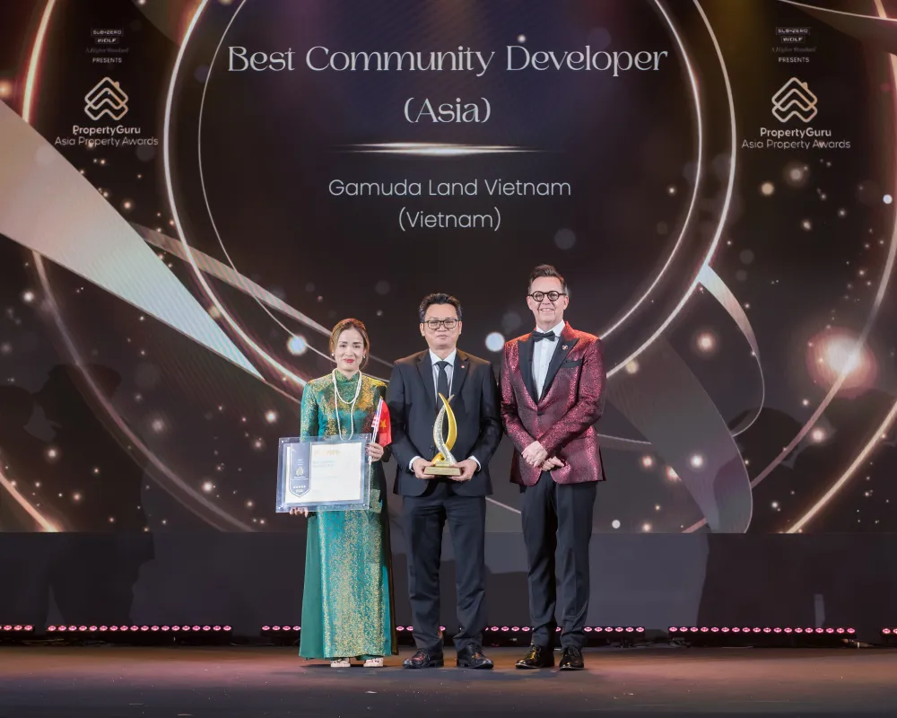 Đại diện Gamuda nhận giải thưởng Nhà phát triển cộng đồng xuất sắc châu Á.jpg