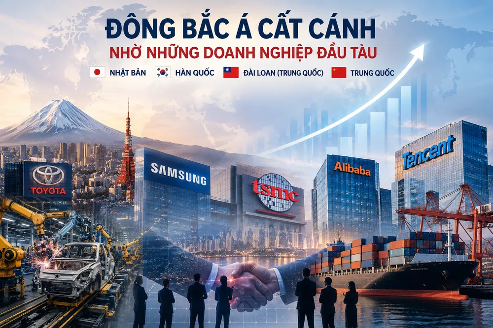 Các nước Đông Bắc Á 'cất cánh' nhờ doanh nghiệp đầu tàu