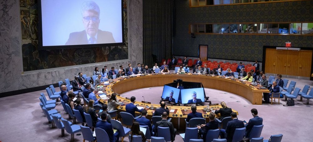 政治和建设和平事务部欧洲事务助理秘书长延恰向安全理事会通报情况。