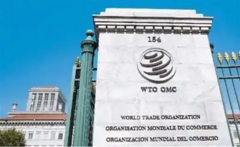 在瑞士日内瓦的世贸组织标识。