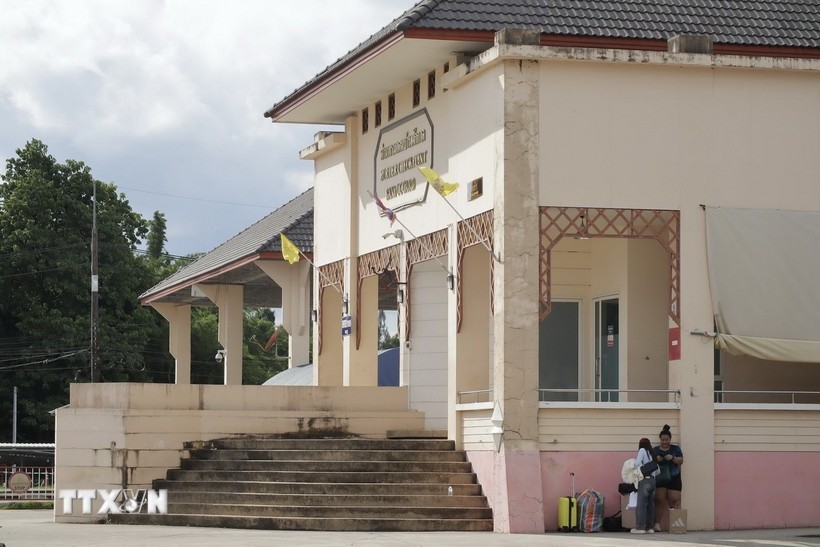 泰国尖竹汶府邦南隆县Ban Pakkad永久边境检查站。