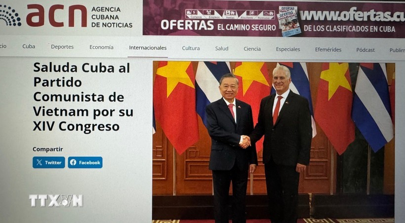 古巴国家通讯社报道党 “十四大”。