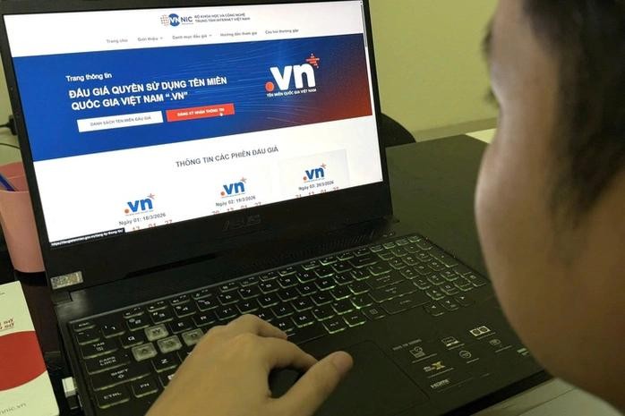 首次公开拍卖50个“.vn”域名，起拍价从1000万元起。