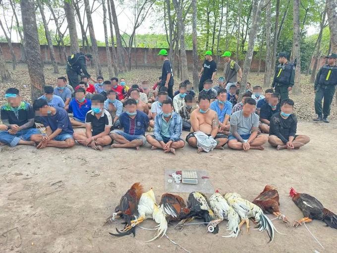 在现场抓获的对象和赃物。