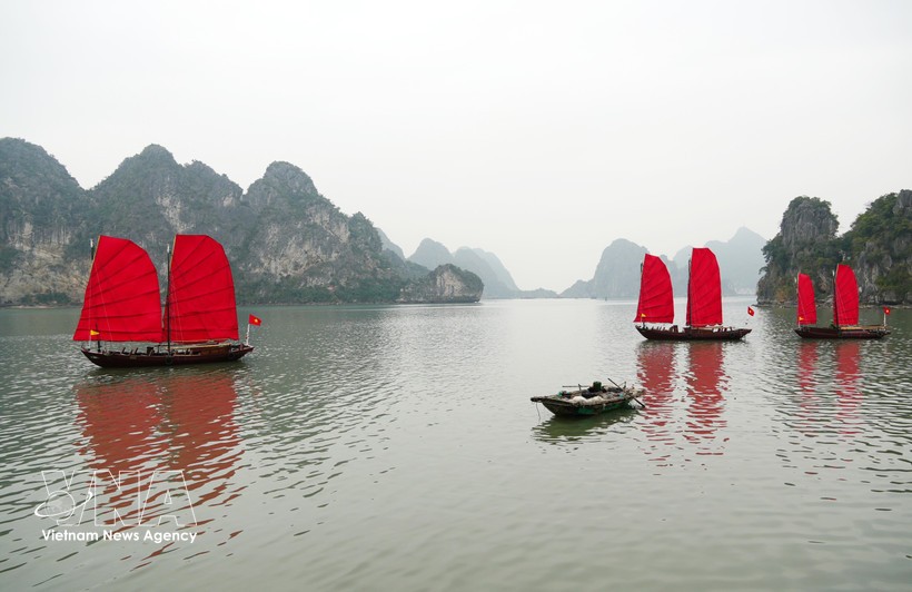 下龙湾与兰夏湾跨遗产区海上旅游线路正式开通。