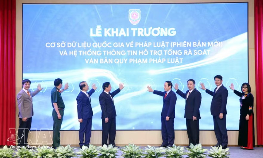越南国家法律数据库新版开通仪式。
