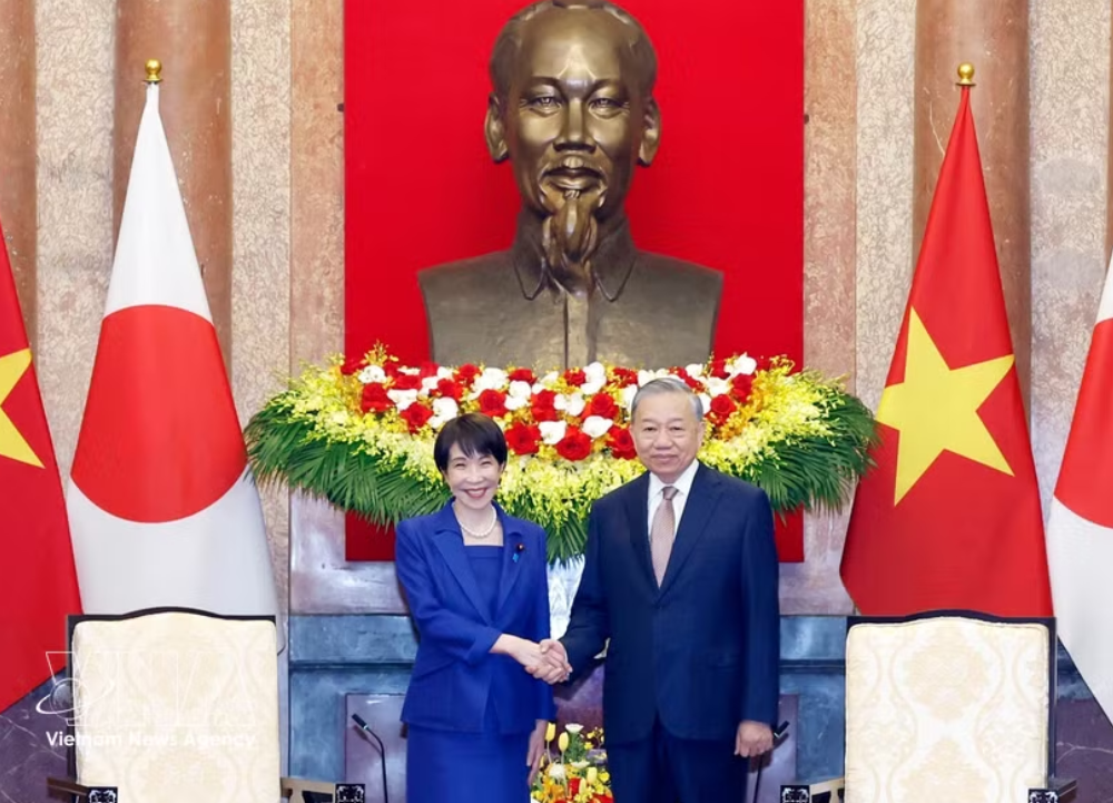 党中央总书记、国家主席苏林接见来访的日本首相高市早苗。