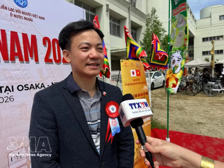 ANPz有限公司创始人兼首席执行官高青定接受越通社驻日本记者采访。图自越通社