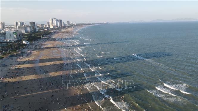 胡志明市头顿坊后滩全景。图：黄山/越通社