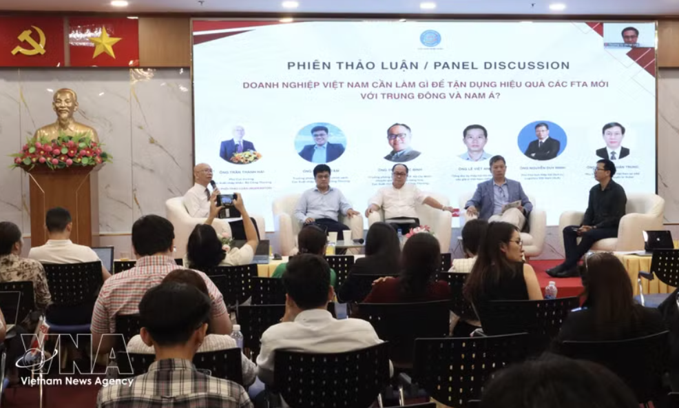 研讨会现场。图自越通社