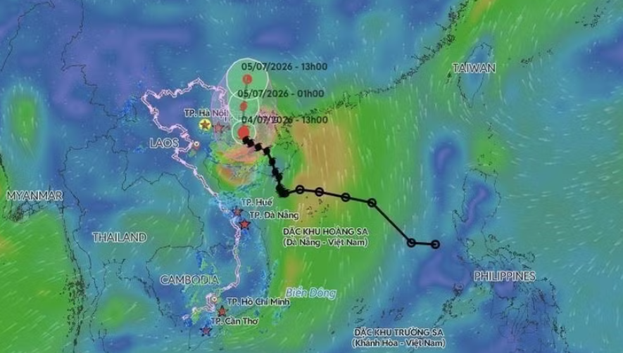 台风路径。越通社发
