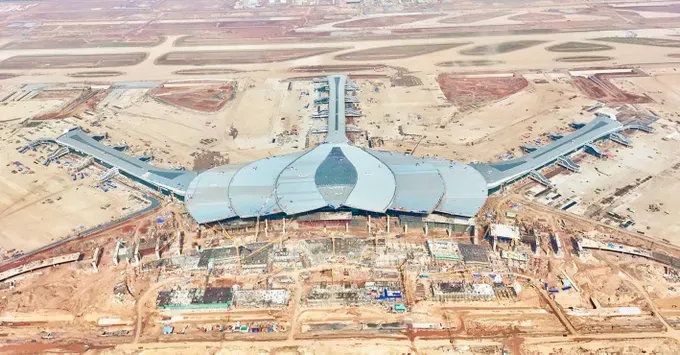 隆成国际机场项目正按计划加速完成。图：农银