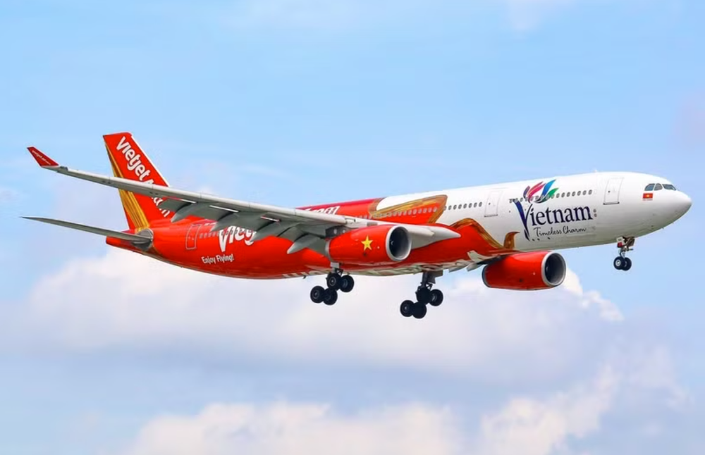 越捷航空公司飞机。图自越捷