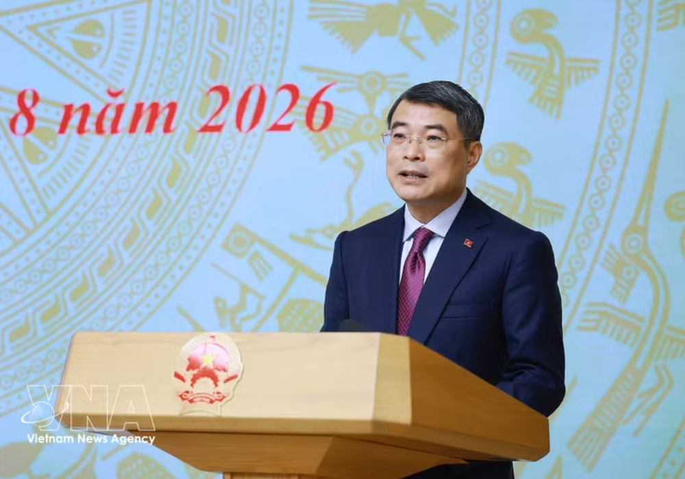 越南政府总理黎明兴发表讲话。图自越通社