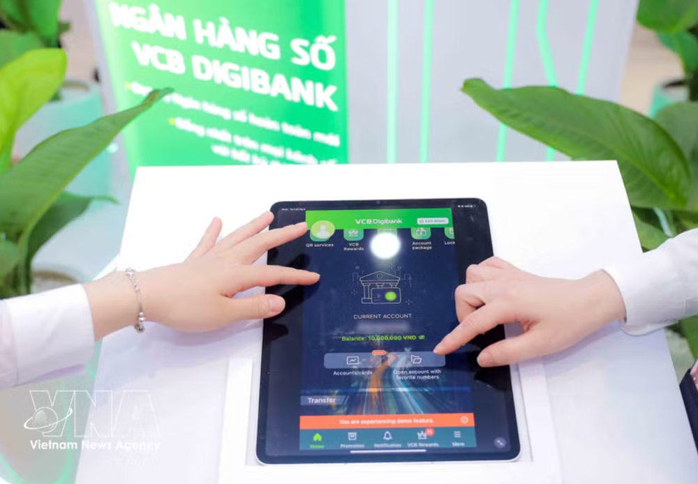 Vietcombank 是数字化转型的领先银行。图自越通社