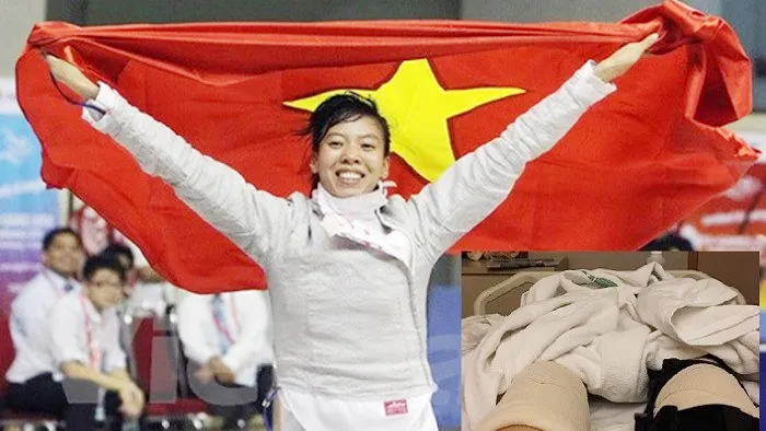 Hai đầu gối của Lệ Dung đã được phẫu thuật chữa chấn thương. Nguồn: tư liệu