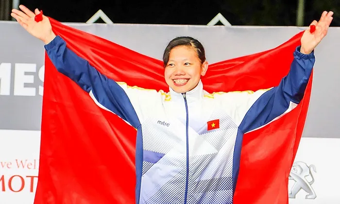 Ánh Viên đã bảo vệ thành công HCV 200m hỗn hợp cá nhân tại AIMAG. Ảnh: DŨNG PHƯƠNG