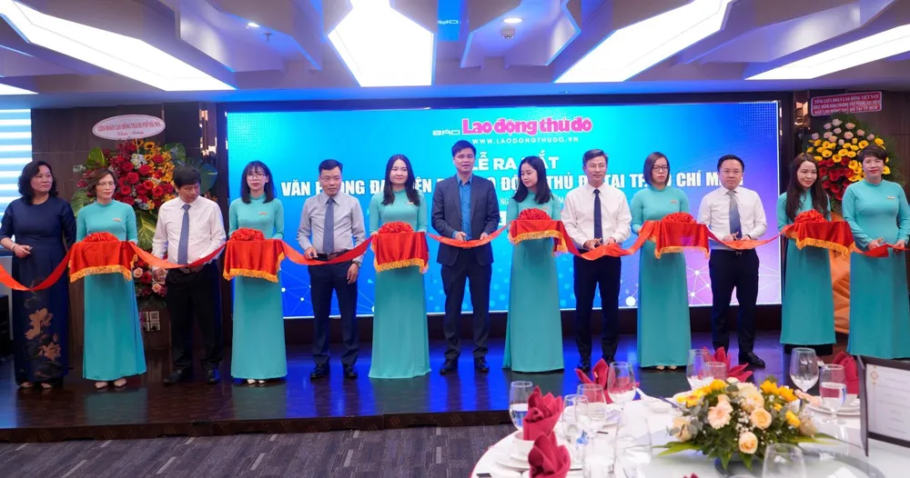 Quang cảnh lễ ra mắt văn phòng đại diện Báo Lao động Thủ đô tại TPHCM