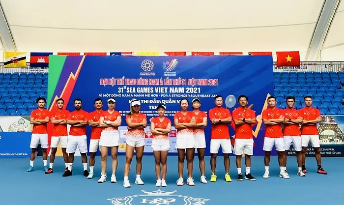 Đội tuyển quần vợt Việt Nam tự tin tranh tài tại SEA Games 31. Ảnh: VTF