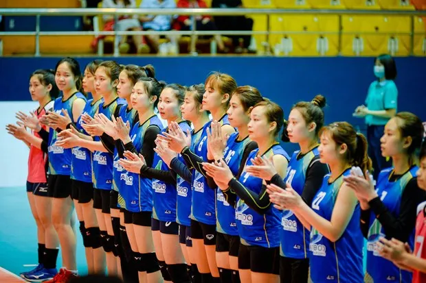 Bóng chuyền nữ Vĩnh Phúc từng ra mắt hoành tráng nhưng do khó khăn kinh phí vào thời điểm hiện tại nên việc rút khỏi giải vô địch quốc gia 2022 đã được tính tới. Ảnh: I.T