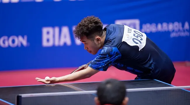 Đương kim vô địch đơn nam SEA Games 31 Nguyễn Đức Tuân sẽ là niềm hy vọng giành kết quả cao của đội tuyển bóng bàn Việt Nam tại giải Đông Nam Á 2022 ở Thái Lan. Ảnh: NHẬT ANH