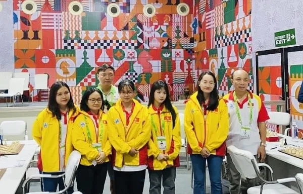 Đội cờ vua nữ Việt Nam đã gặp các đối thủ mạnh ở ván 7 và 8 nên không có được kết quả như ý. Ảnh: A.THƯ