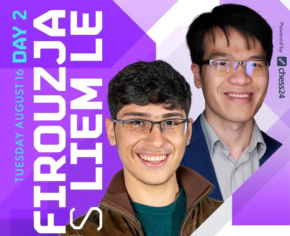 Lê Quang Liêm chưa có chiến thắng sau lượt trận thứ 2 của giải. Ảnh: Chess24