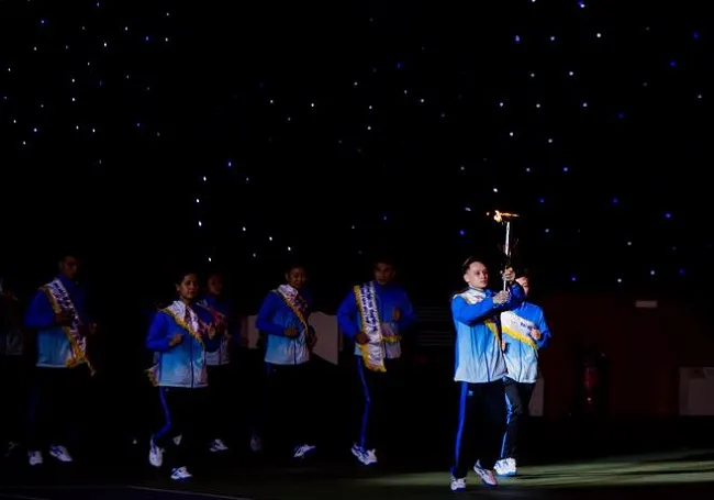 Các VĐV đã tham gia buổi tổng duyệt Lễ khai mạc Đại hội TDTT thủ đô Hà Nội lần X-2022 vào tối 5-10 vừa qua. Ảnh: ĐẶNG NGỌC TÚ