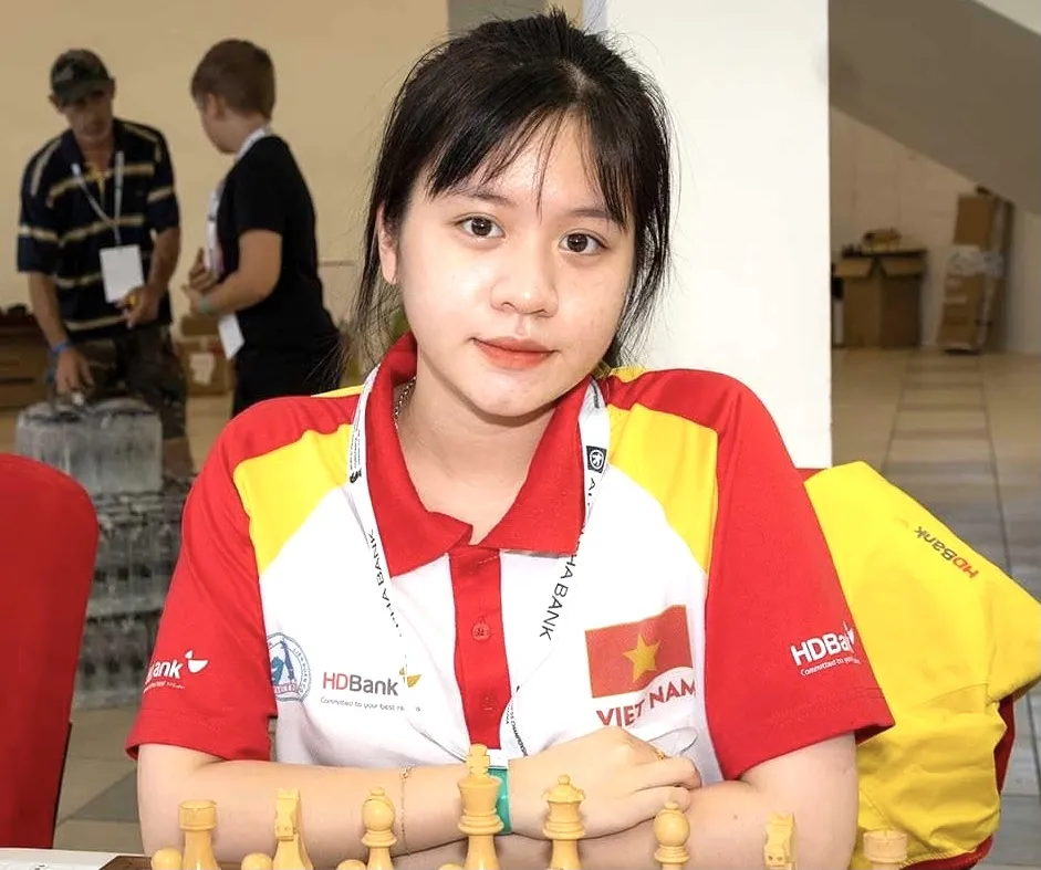 Kỳ thủ Nguyễn Thiên Ngân đã có tấm HCV cờ tiêu chuẩn ở bảng U18 nữ trẻ vô địch châu Á 2022. Ảnh: A.THƯ