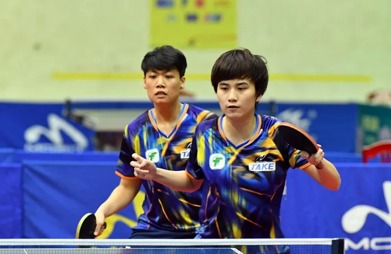 Diệu Khánh và Thanh Thư đang là cặp đôi nữ bóng bàn mạnh nhất Việt Nam thời điểm hiện tại. Ảnh: DUY LINH