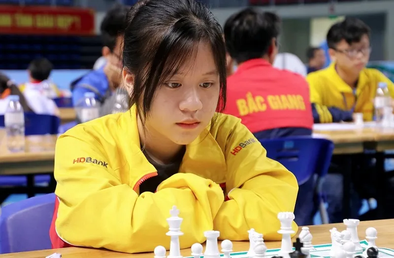 Thiên Ngân đang thi đấu tại giải trẻ Đông Á 2022 ở Thái Lan. Ảnh: T.NGÂN