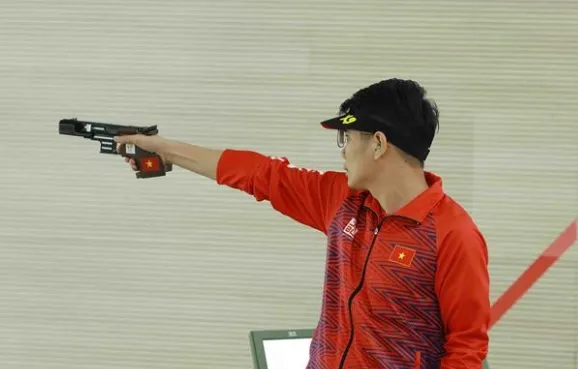 Xạ thủ Phan Xuân Chuyên (TPHCM) đã thi đấu tại SEA Games 31 vừa qua. Ảnh: NA